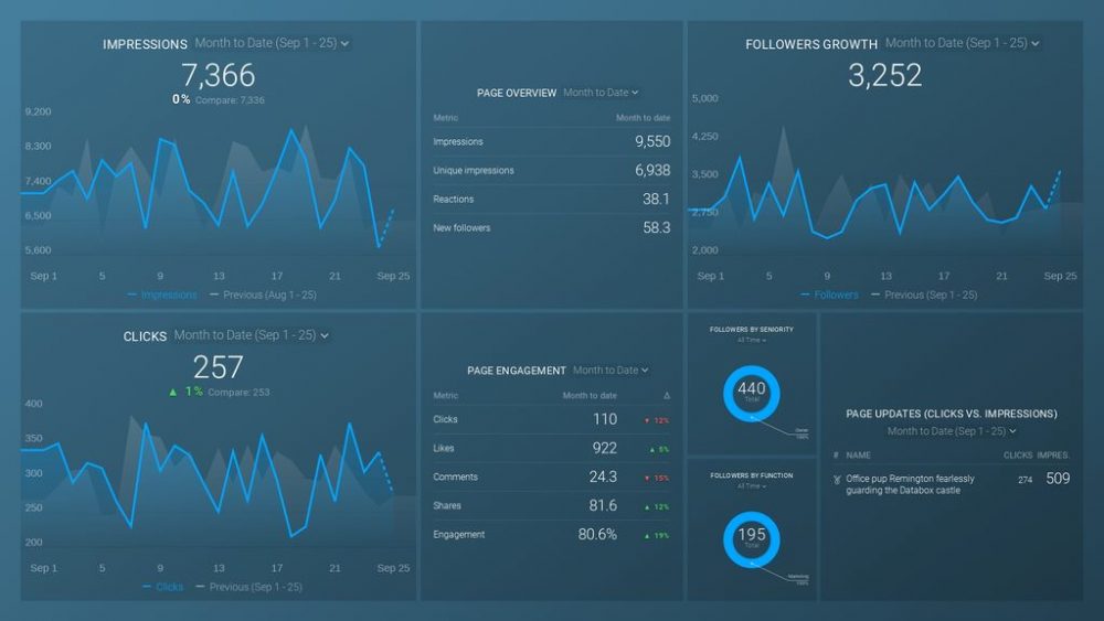 LinkedIn Company Page Engagement Dashboard Template