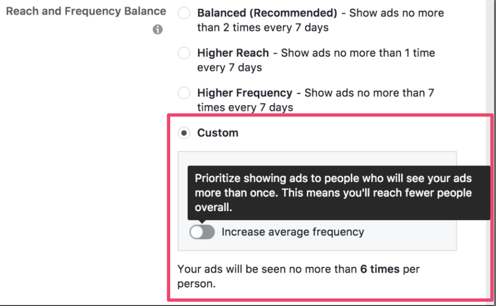 Reach & Frequency Balance