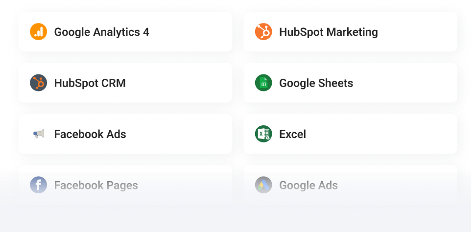 Integrations in Databox